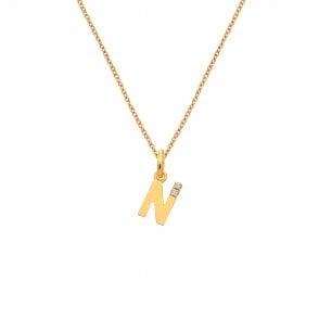 HD X Golden Edit Letter N Pendant