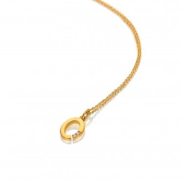 HD X Golden Edit Letter O Pendant