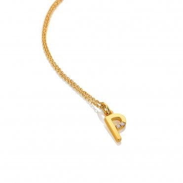 HD X Golden Edit Letter P Pendant