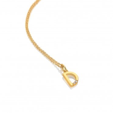 HD X Golden Edit Letter Pendant