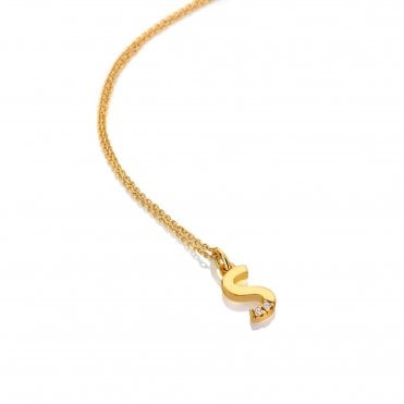 HD X Golden Edit Letter S Pendant
