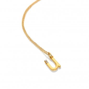 HD X Golden Edit Letter U Pendant