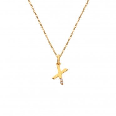 HD X Golden Edit Letter X Pendant