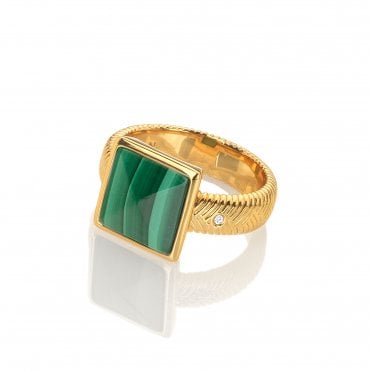HD X Golden Edit Revive Malachite Ring