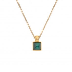 HD X Golden Edit Revive Malachite Square Pendant
