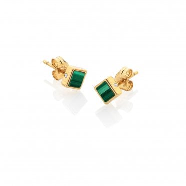 HD X Golden Edit Revive Square Stud Earrings