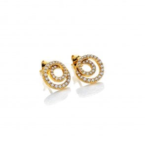 HD X Golden Edit Shimmer Circle Earrings
