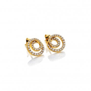 HD X Golden Edit Shimmer Circle Earrings
