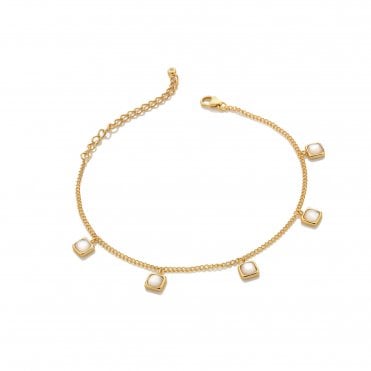 HD X Golden Edit Square Bracelet - Mother of Pearl