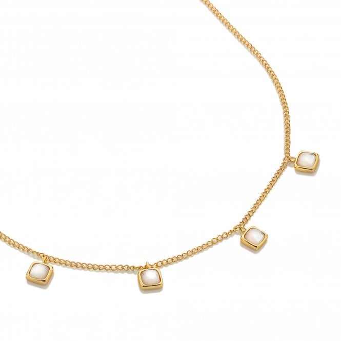 HD X Golden Edit Square Necklace - Mother of Pearl