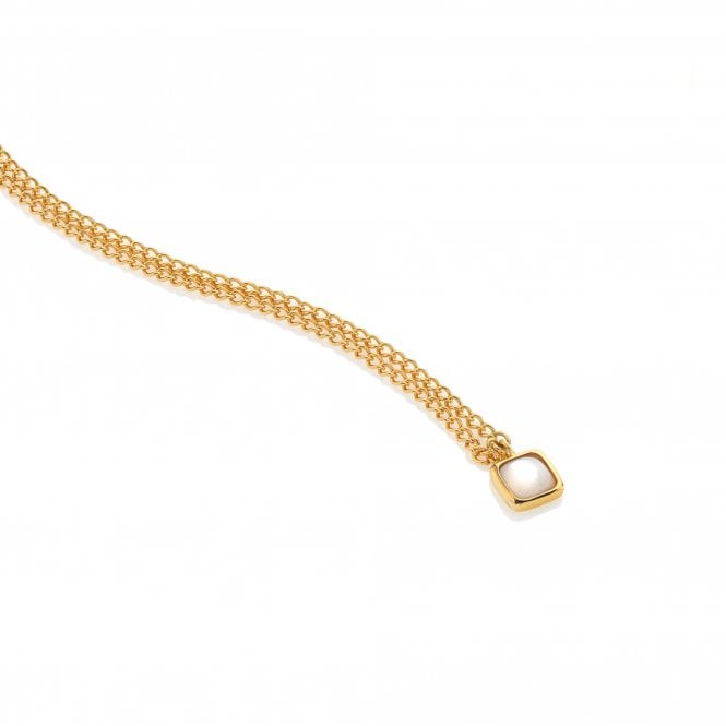 HD X Golden Edit Square Necklace - Mother of Pearl