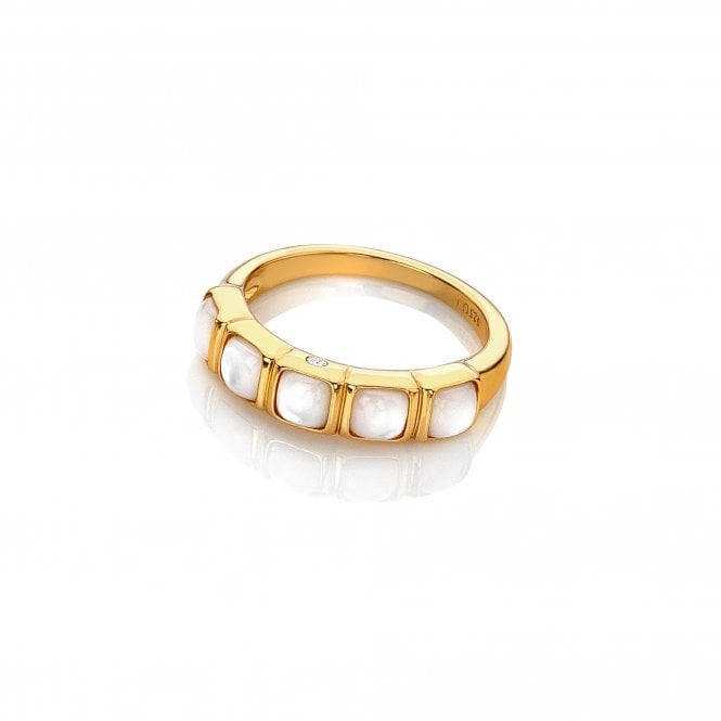 HD X Golden Edit Square Ring - Mother of Pearl