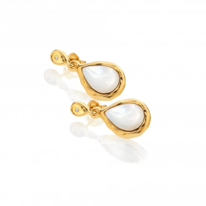 HD X Golden Edit Teardrop Earrings - Mother of Pearl