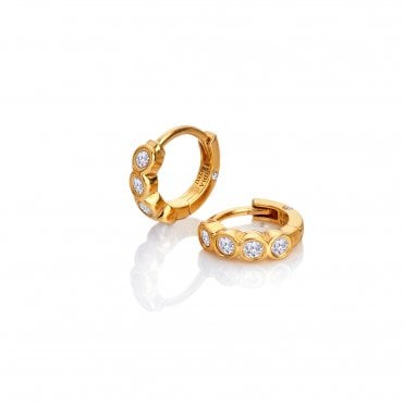 HD X Golden Edit Tender Huggie Earrings