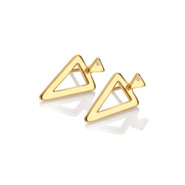 HD X Golden Edit Triangle Paired Earrings