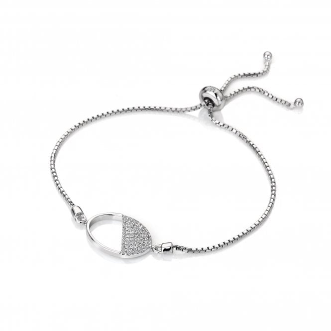 Horizon White Topaz Oval Bracelet