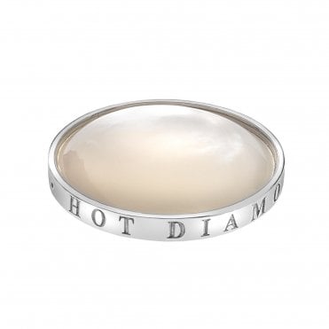 Innocence White Mother of Pearl Coin - 25mm