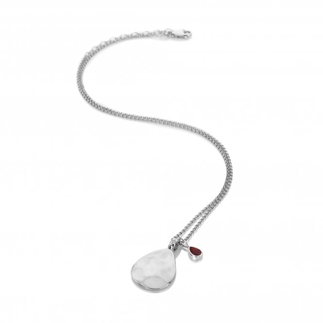 January Birthstone Teardrop Pendant