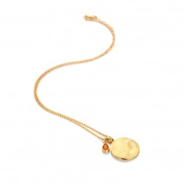 July Birthstone Circle Pendant