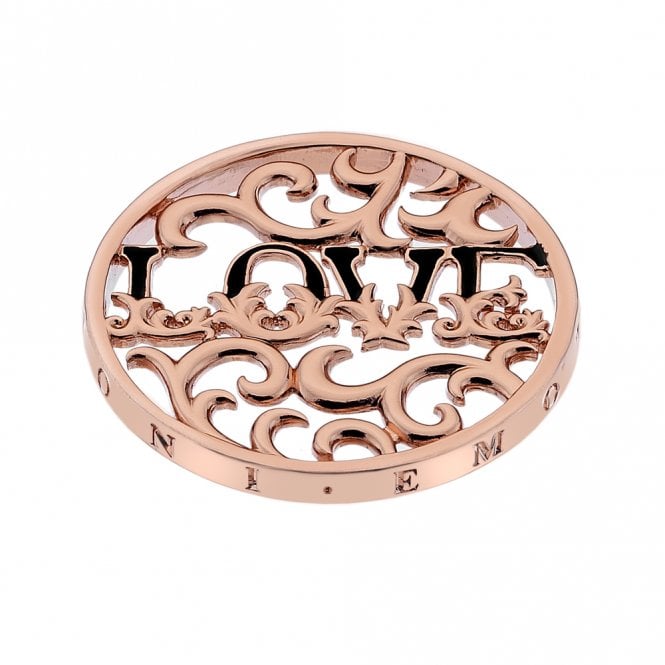 Love Wreath Rose Gold Plated coin - 33mm