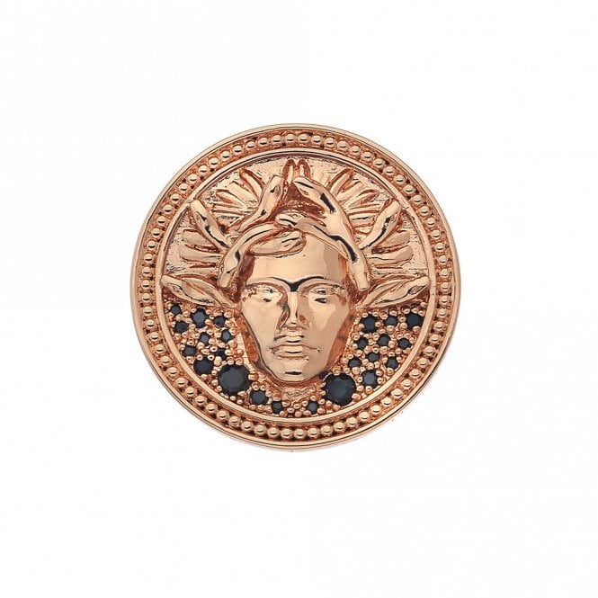 Medusa Nera Rose Gold Plated Coin - 33mm