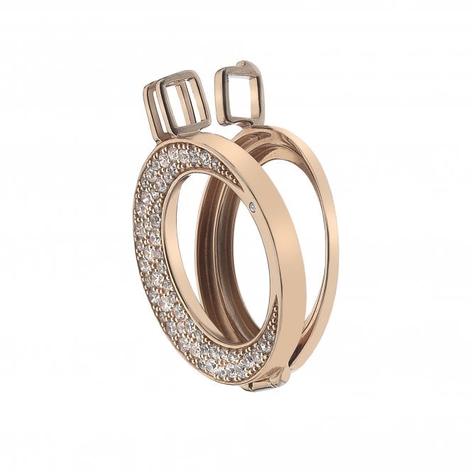 Mezzaluna Rose Gold Plated Sterling Silver Keeper - 25mm