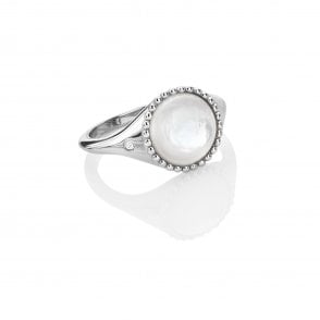 Mother of Pearl Circle Ring