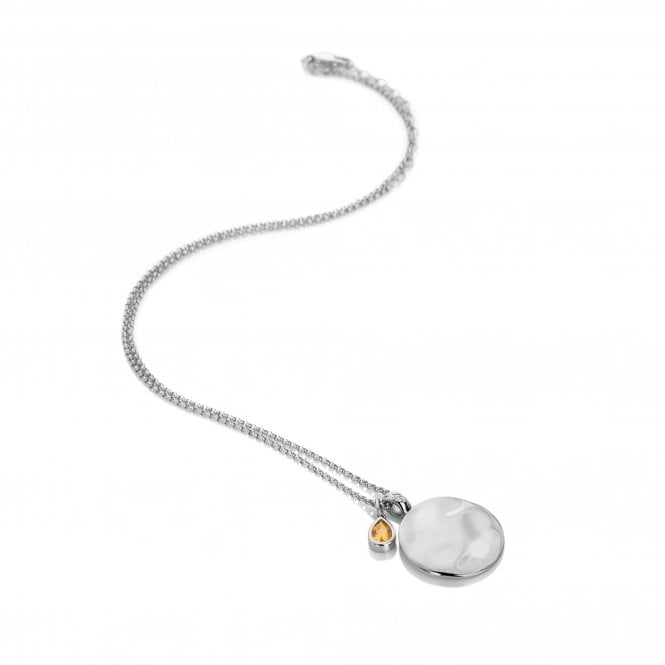 November Birthstone Circle Pendant