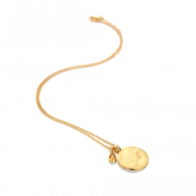 November Birthstone Circle Pendant