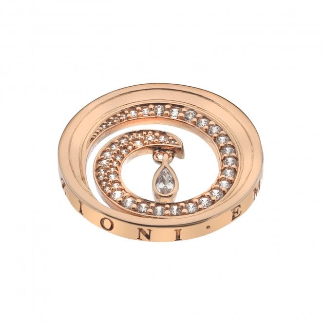 Oceano Teardrop Coin - Rose Gold Plate - 25mm