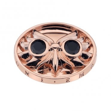 Overjoyed Owl Rose Gold Plated coin - 33mm