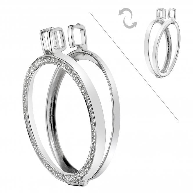 Reversible Sterling Silver Keeper- 33mm