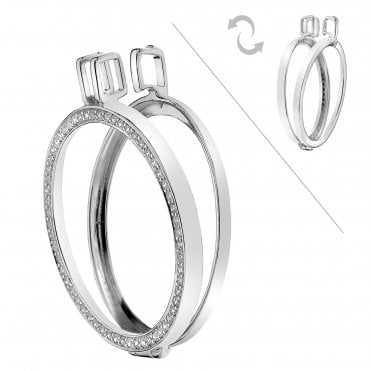 Reversible Sterling Silver Keeper- 33mm
