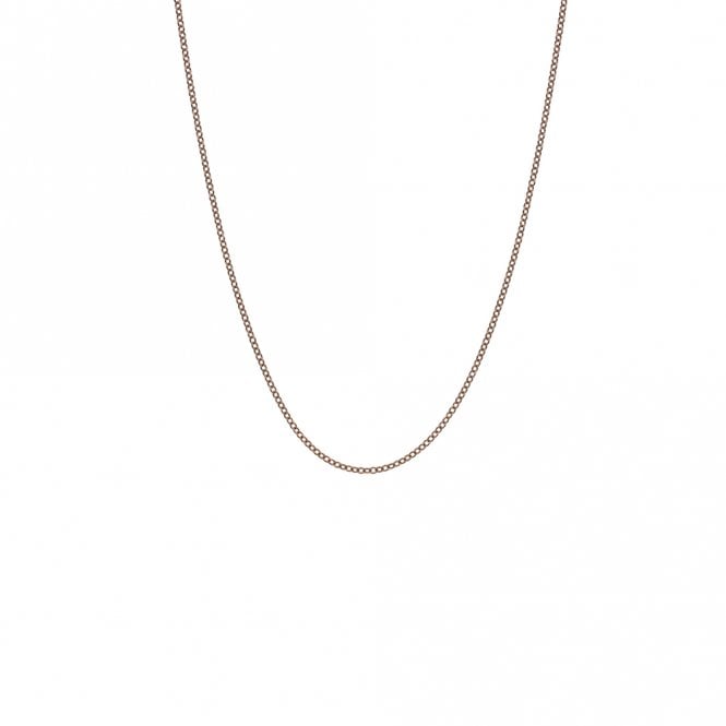 Rose Gold Plate Sterling Silver Trace Chain 18 inch