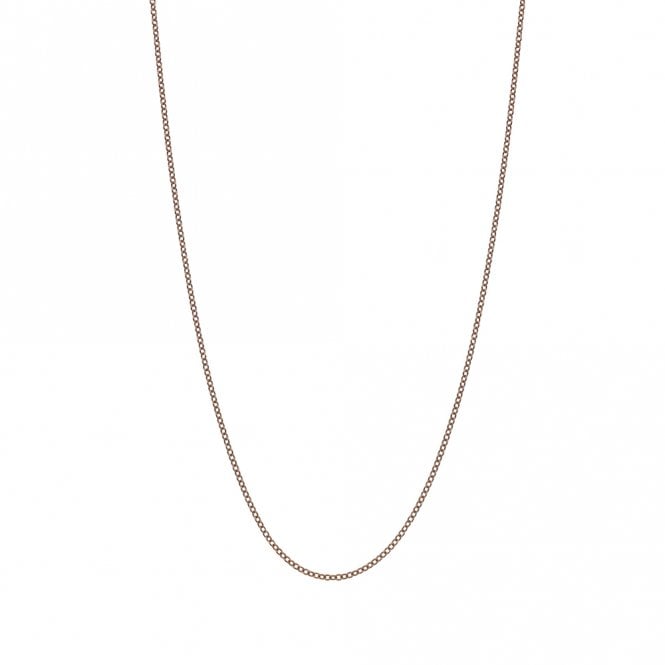Rose Gold Plate Sterling Silver Trace Chain 30 inch