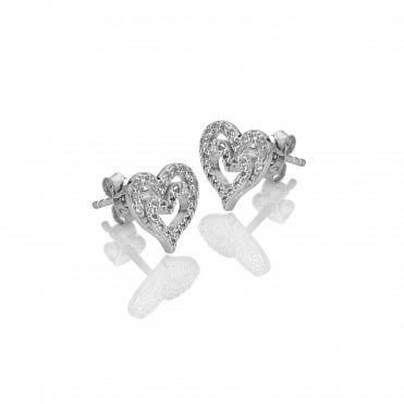 Shimmer Heart Earrings