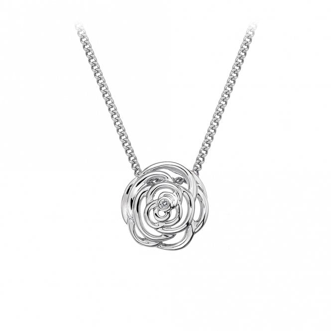 Silver Eternal Rose Pendant