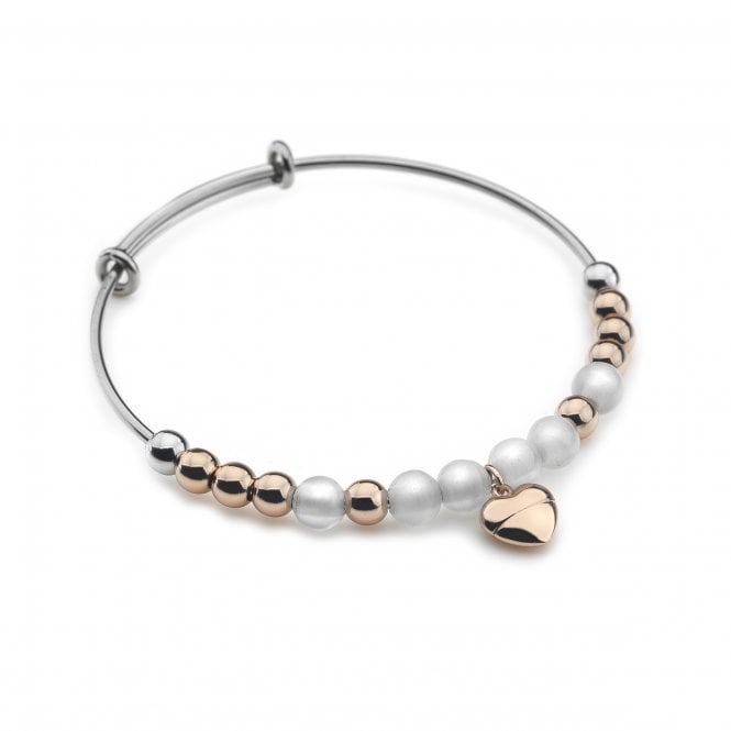 Silver Plated Pearl Bangle