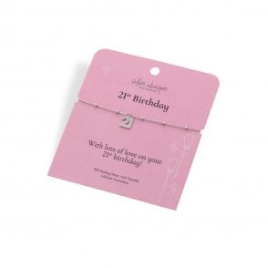 Silver Whisper 21st Birthday Bracelet