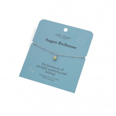 Silver Whisper August Bracelet
