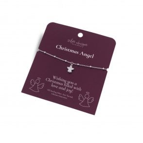 Silver Whisper Christmas Angel Bracelet