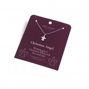 Silver Whisper Christmas Angel Pendant