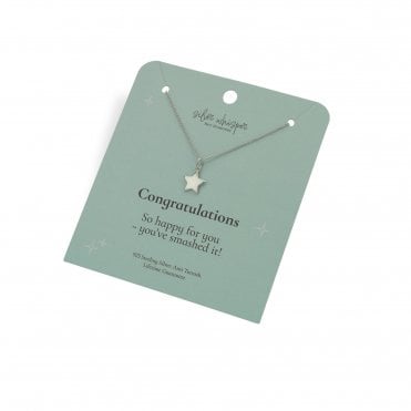 Silver Whisper Congratulations Pendant