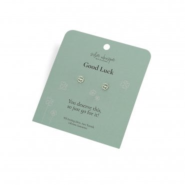 Silver Whisper Good Luck Earrings