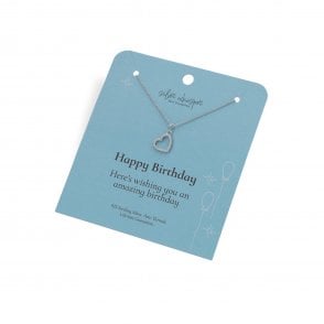 Silver Whisper Happy Birthday Pendant