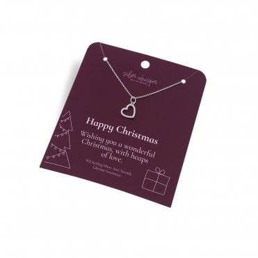 Silver Whisper Happy Christmas Pendant