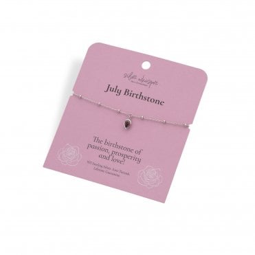 Silver Whisper July Bracelet
