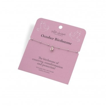 Silver Whisper October Bracelet