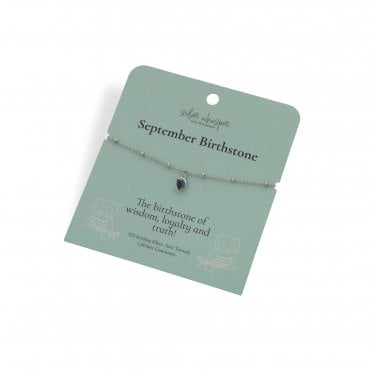 Silver Whisper September Bracelet
