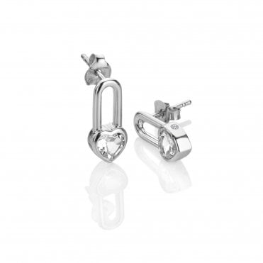 Solitaire Earrings - Heart